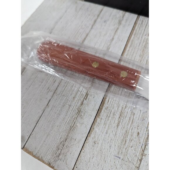 Stainless Steel Wood Handle Slotted Spatula 10 1/2" Vintage Pie Cake Advertising - Picture 3 of 6